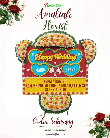 Papan Bunga Pernikahan Parenggean
